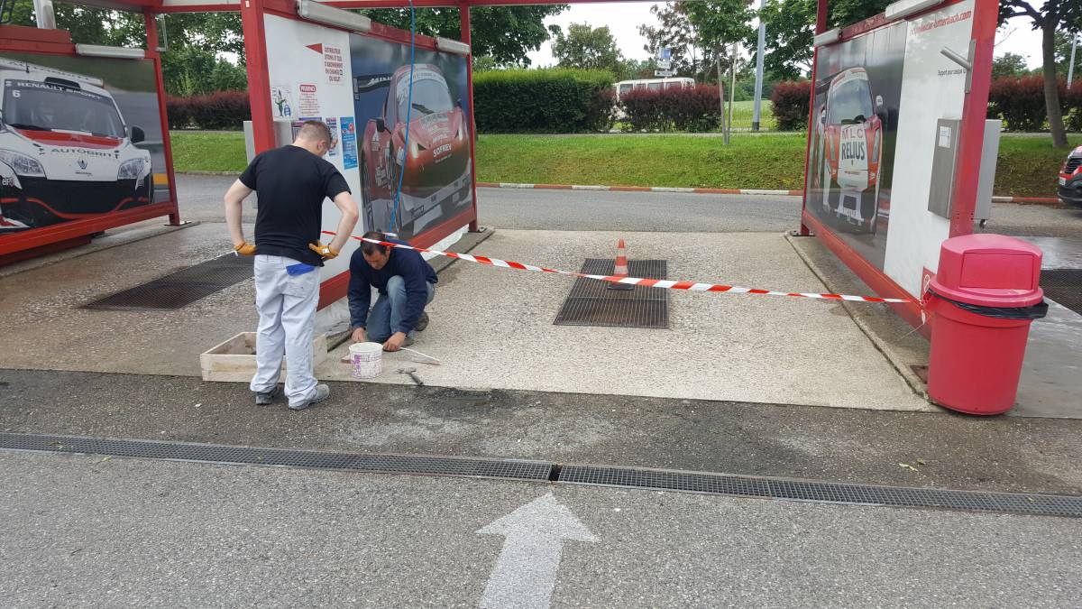 Réfection d&#8217;une piste d&#8217;un AIR DE LAVAGE. Cernay