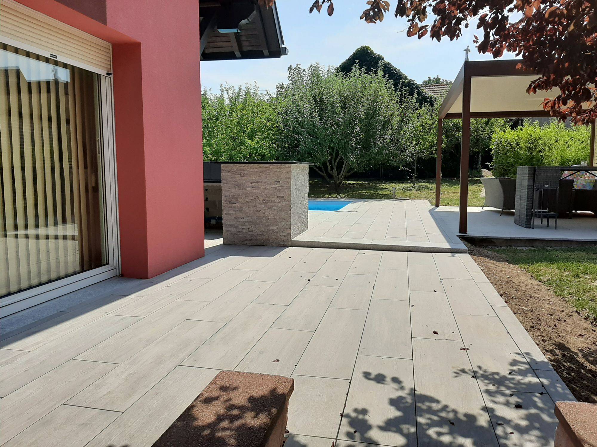 AMENAGEMENT EXTERIEUR AUTOUR D&#8217;UNE  PISCINE A BERRWILLER Kingersheim 4